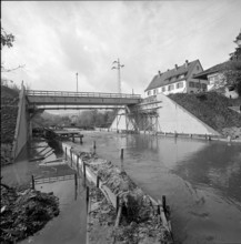 Worblental bridge under construction. 1960