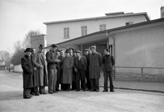 Workers of the rayon factory Feldmühle AG on strike, 1946
