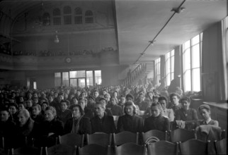 Workers of the rayon factory Feldmühle AG on strike, 1946