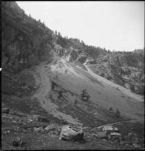 St Gallen. search for missed workers in excavation. 1957