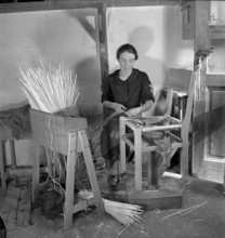 Embroideress working, 1945