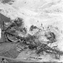 Mattmark glacial ice avalanche, search for the missing workers, persons, 1965