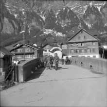 Murten, Lane in the old part of the town, 1942