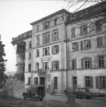 Lane in La Neuveville old town, 1947