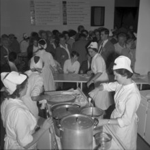 Girls dancing on the Girls day of the SAFFA fair 1958