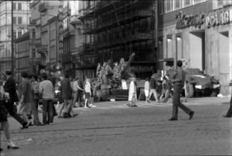 Prague 1968 after the invasion of the Warsaw Pact troops
