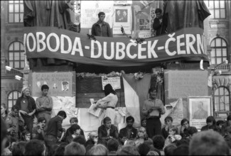 Prague 1968 after the invasion of the Warsaw Pact troops