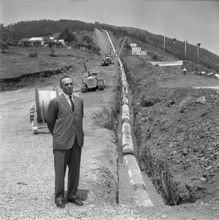 Construction of Sihlhochstrasse in Zurich 1969