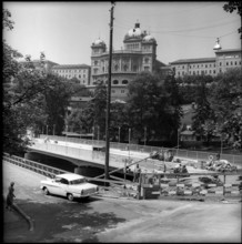 Bern, Marzili Bridge under construction; 1958