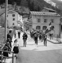 Transport of the Maypole in PrazdeFort, 1954