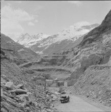 Moiry Dam under construction in 1956