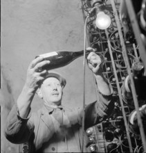 Davos: Wine cellar of a hotel; 1949
