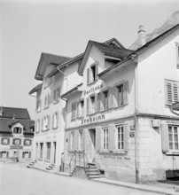 Erstfeld, restaurants on the main street; 1942