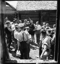 Camp, mail is distributed; 1944