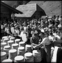 Cheese sharing in the Justistal, 1964