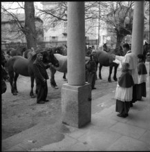 Horse blessing in Turtmann, 1956