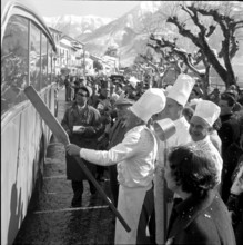 Risotto dinner at the carnival in Ascona, 1955