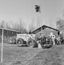 Groundbreaking ceremony, LausanneGeneva motorway, 1961