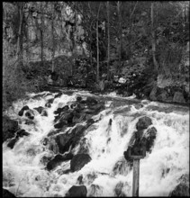 Val de Travers, the river L' Areuse near Noiraigue; 1950