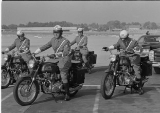 Police escort for Emperor Hirohito of Japan, GenevaCointrin 1971