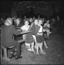 People celebrate the first of August; 1953
