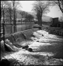 Val de Travers, the river L' Areuse near Môtiers; 1950