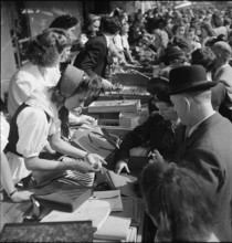 Sales stand at the Braderie in La ChauxdeFonds 1946