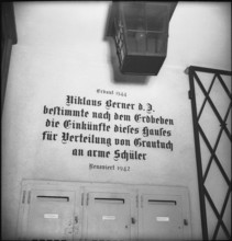 Inscription on the student scarf campaign in Basel, 1949