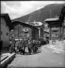 Assumption of Mary procession in Valais, 1941