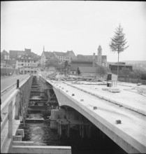 Completed shell of the new Chain Bridge in Aarau 1949