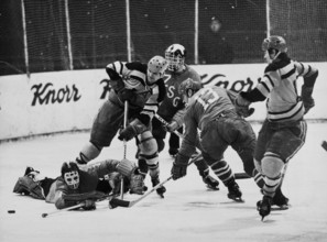 NLA ca. 1969/70: SC Langnau  ZSC, Wüthrich defeats Berginz