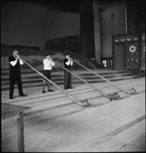 Alphorn players, Swiss Yodeling Festival 1949