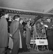 Raffle for a Volkswagen car, company party, 1951