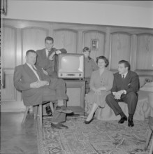 William Suter, the 20,000th concessionaire in Switzerland, and his family; 1957