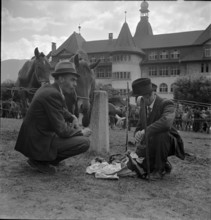 Horse market of ChaindonReconvilier, picnic, 1941