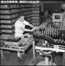 CocaCola, worker, bottling plant Zurich, 1950