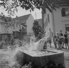 Pentecost custom Pfeisthutte in Fricktal, 1955