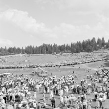55th MarchéConcours Saignelégier, demonstration, 1958