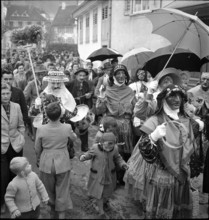 Carnival parade in Schwyz, 1950