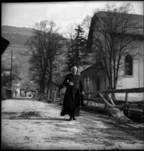 Priest in a Valais village, 1940