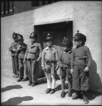 Cadets in the Valais village of Chermignon, 1942