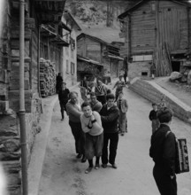 Transport of the Maypole in PrazdeFort, 1954