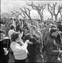 Risotto dinner at the carnival in Ascona, 1955