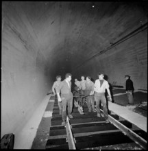 Construction of the Kerenzerberg railway tunnel, ca. 1960