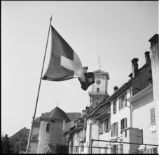 WW2: Marking of the national border, Swiss border, 1944