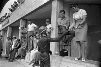 Luigi Taveri and his wife in Monza 1966