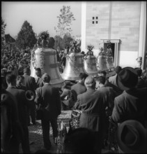 Bell hoist at Zurich Seebach Church 1948