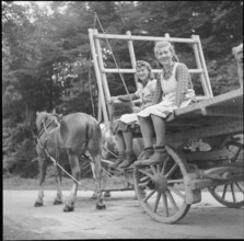 Horsedrawn cart, Jestetten border at the end of the war, 1945