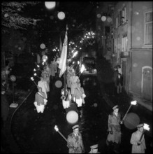 Dies Academicus 1951: Torchlight procession of the students