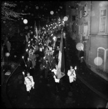Dies Academicus 1951: Torchlight procession of the students